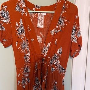 Sadie & Sage Burnt Orange Maxi Dress